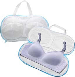 1 stuk - Waszak van mesh voor de wasmachine - Vormvaste waszak voor ondergoed - Geschikt voor het wassen van ondergoed - 33*20 cm - Wit — thumbnail 5