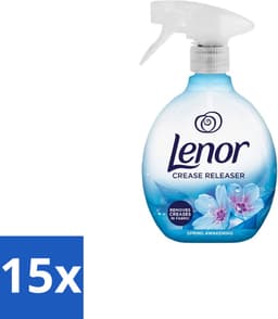 15 x Lenor – Crease Releaser Spray – Spring Awakening – Kreukverwijderaar & Textielverfrisser – 500 ml - Voordeelverpakking - 15 stuks — thumbnail 1
