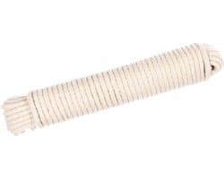 Katoenen Waslijn - Droog Touw - Buiten Drogen - Natuurlijk Katoen - 7/32 Inch 50 Voet - Wit