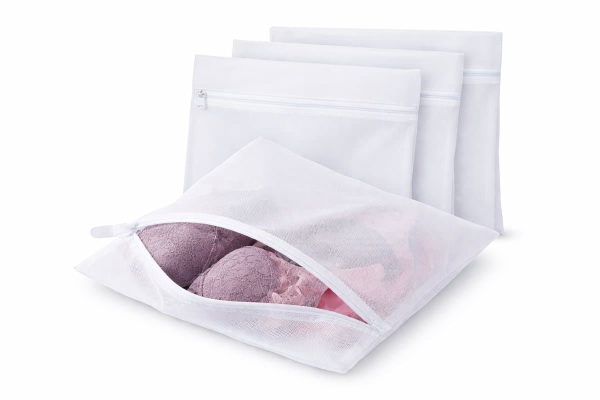 Waszak Set 5 Stuks – Waszak met Rits 40x50 cm – Beschermt Delicate Was – Wasnet / Waszak Kleding – Polyester Waszak Wit – 60°C Wasbaar — afbeelding 1