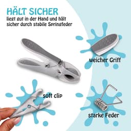 Wasknijperset Kunststof - Huishoudklemmen Stabiliteit - Kleding Ophangen - Sterke Klemkracht - 80 Stuks - Antracietgroen — thumbnail 3