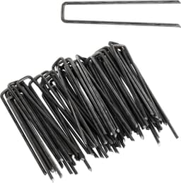 Grondankers 100 stuks - Grondpennen tentharingen - Tuin en camping - Afgeronde U-vorm plat - 100 x 13 mm — thumbnail 1