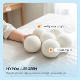 LaundrySpecialist XL Drogerballen - Set van 6 stuks - Herbruikbaar - Duurzaam drogen van de was - Wasdrogerballen - Droogballen - Wasbollen - Duurzaam wol - Wasdrogerballen - Energiebesparend — thumbnail 2