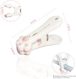 Plastic wasknijpers - Zakclips - Kleding drogen - Windbestendig ontwerp - 24 stuks - Roze en grijs — thumbnail 4