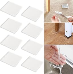 Zeynomax - Anti-Vibratie Pads - Geluidsreductie - Transparant - Wasmachine Mat - Antislip - Voor elke vloer - Set van 8 — thumbnail 2