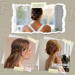 6x Grote U-Vormige Haarspelden Set - Sterke Franse Haarpennen voor Dik & Dun Haar — thumbnail 5