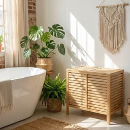 Dubbele wasmand, bamboe MOA, 90 l — thumbnail 4