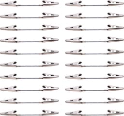 20 Stuks Dubbelzijdige Alligator Clips voor Foto's en Memo's - Zilvere Draad Klemmen — thumbnail 1