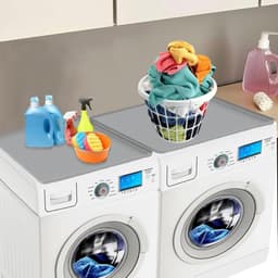 Afdruipbak Wasmachine - Lekbak Apparaat - Apparaat Beschermen - Absorberend Siliconen - 60 x 60 cm - Grijs — thumbnail 2
