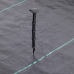 KADAX 100 stuks kunststof grondpennen – 16 cm lange grondankers met een kopdiameter van 32 mm – grondankers voor het bevestigen van tuinvlies en onkruidvlies in de tuin — thumbnail 3