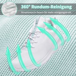 Famanu – Schoenwaszak - sneakers - 2 stuks - herbruikbare schoenenwastas met 360°-reinigingsfleece en ritssluiting - schoenwaszak voor sneakers - sokken en meer — thumbnail 4