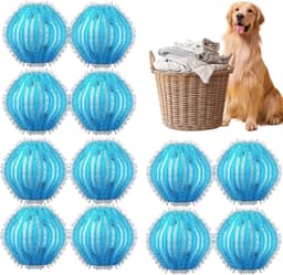 Wasbollen Set - 12 Stuks - 3.5 cm - Nylon magische pluizenballen voor voorladers - Anti-klit pluizenballen - Huisdier Haar Verwijderaar voor de Was - Herbruikbare Pluizenvanger - Lichtblauw — thumbnail 1