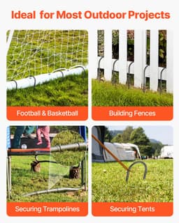VEVOR 8x U-type Grondankers Grondnagels Haringen Tentharingen 304,8x82,04mm — thumbnail 3