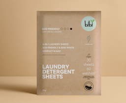 Bibi Wasstrips Mountain Mint – 120 Wasbeurten (2×60) – Wasmiddel Strips – Wasmiddeldoekjes – Wasvellen – Laundry Sheets – Plasticvrij – Voor Alle Wasmachines — thumbnail 1