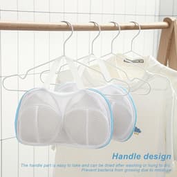 3 stuks wasnetten voor wasmachine, beha-bescherming voor wasmachine met ritssluiting, herbruikbaar, voor het reinigen, onderhouden en beschermen van beha's — thumbnail 4
