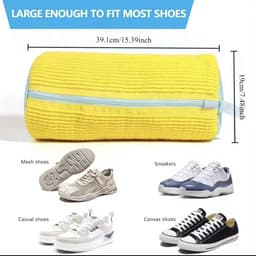 Schoenwasmachinetas – Geel – 1 Stuk – Ritssluiting – Duurzaam – Voor Alle Schoenen - G4.1 — thumbnail 2