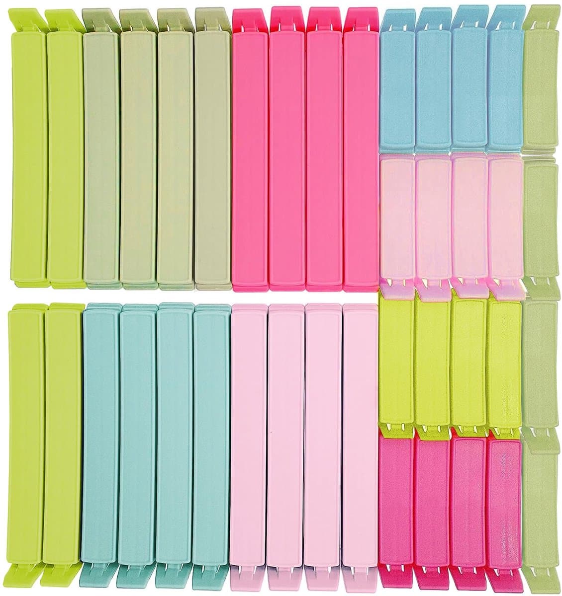 Ibenzoa® Set van 40 kleurrijke herbruikbare sluitclips voor zakken en snacks — afbeelding 1