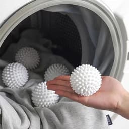 6 Pack Herbruikbare Drogerballen voor Pluizige Kleding - Set van 6 Stuks - Voor Wasdroger - Efficiënte Reiniging - Huishoudelijke Wasbal — thumbnail 2