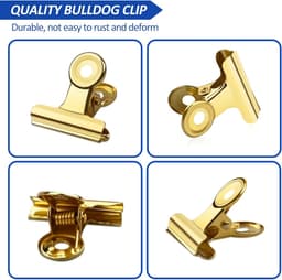 Verpakking van 30 - 1,22" (31 mm) mini metalen scharnierclips - kleine bull clips - ordners/rekeningklemmen - voor kantoor/thuis/school/winkel — thumbnail 5