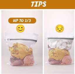 3 Stuks Mesh Waszakken voor Delicaten - Duurzame Honingraat Lingerie Tassen - Met Elastische Rits - Wasmachine Droger Delicaten Tas - Wassen Kousen Ondergoed BH . — thumbnail 5