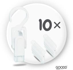 GOODD® - Wasknijpers - Knijpers - 10 Stuks - Met haak - Anti slip - Wit - Wasrek knijpers — thumbnail 5