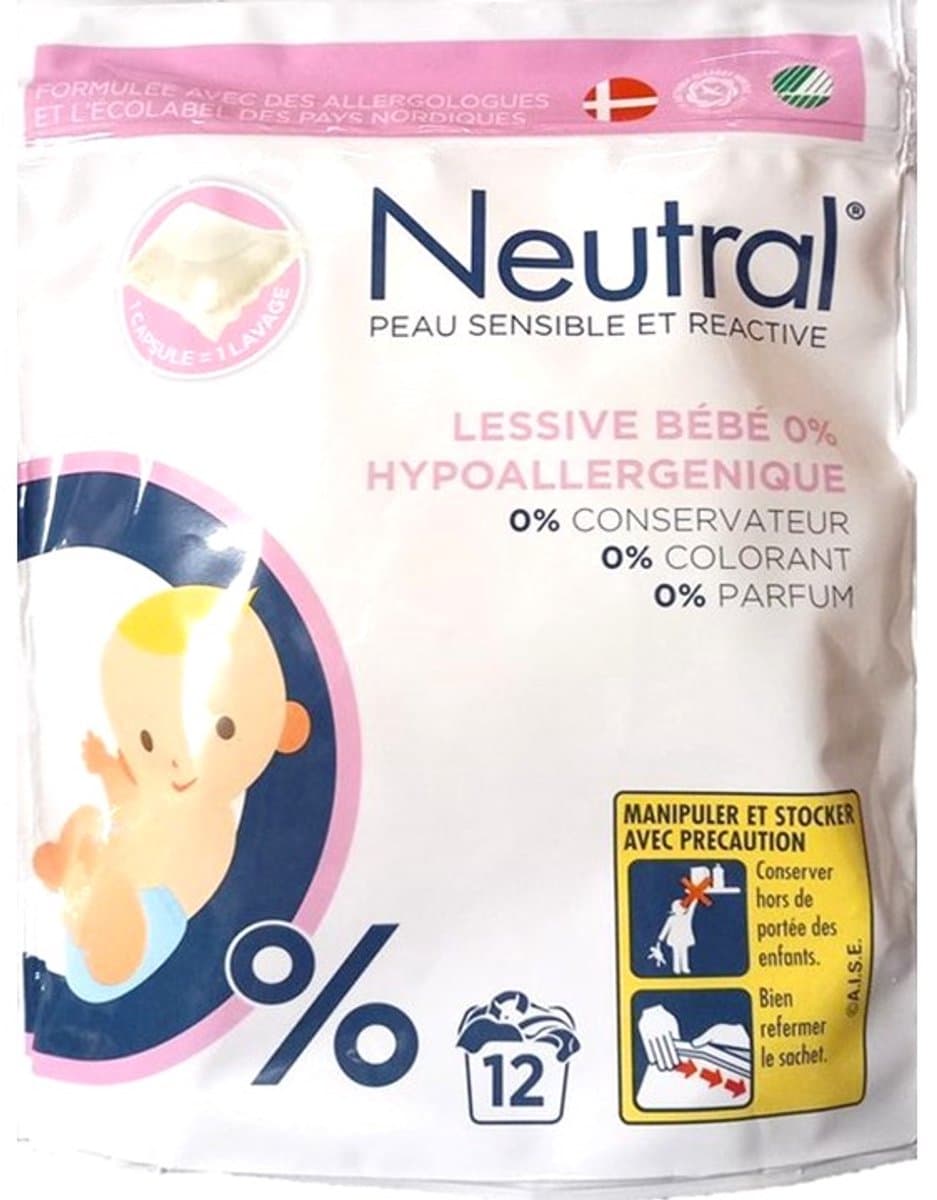 Neutral Was Pods - Hypo Allergeen Baby - 12 Stuks — afbeelding 1