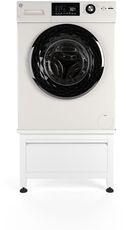 Wasophoogte® Wasmachine verhoger met lade - Wasmachine opbouwmeubel - Wasmachine sokkel - 42cm hoog - Wit - Universeel - 65*60,5 (LxB) - Inclusief wandbeugels — thumbnail 2