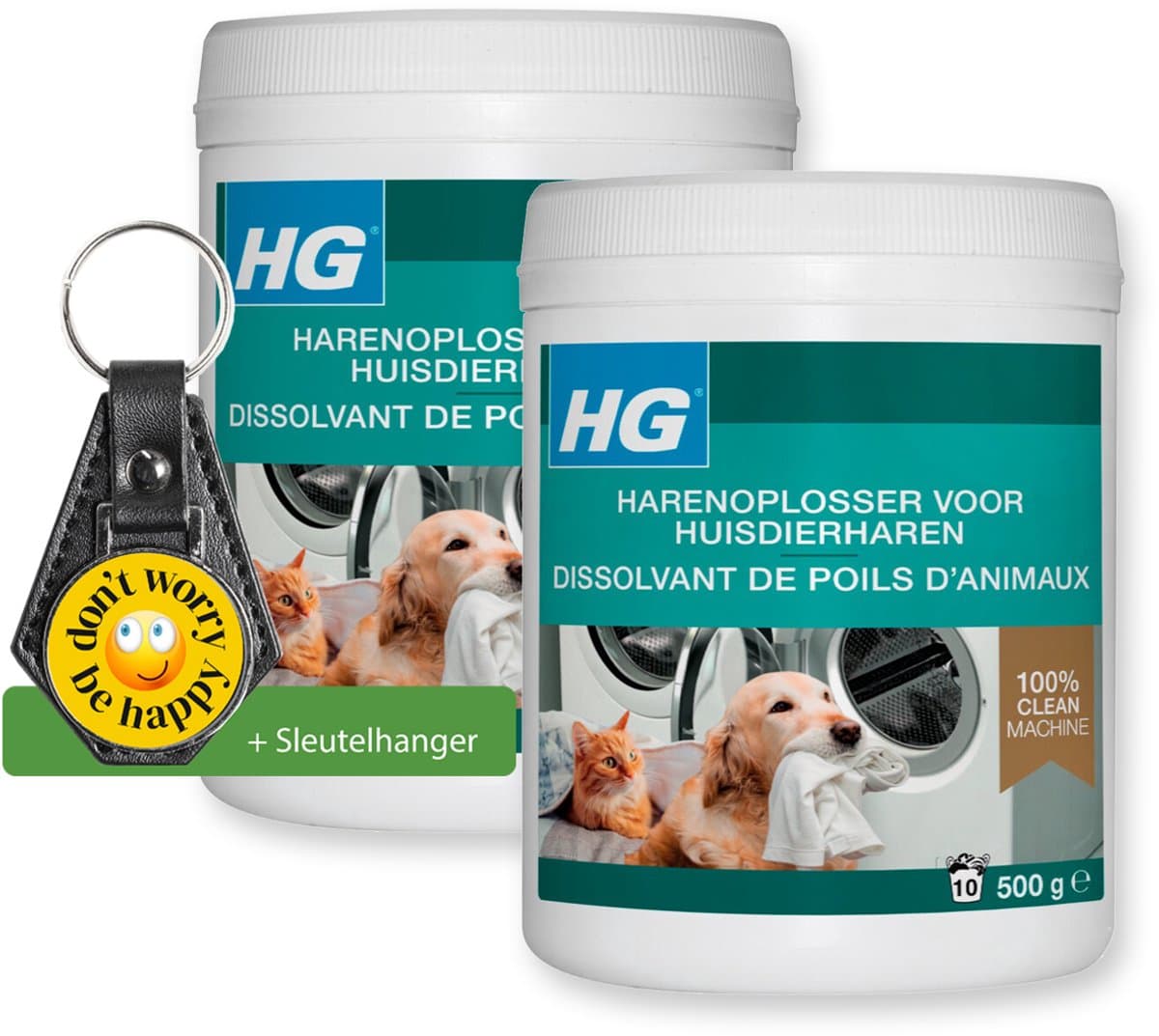 HG harenoplosser voor huisdierharen - 2 Stuks - Inclusief sleutelhanger — afbeelding 1