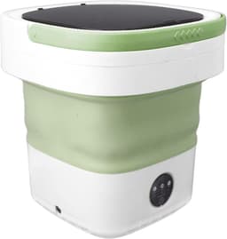 Mini Portable Washing Machine - Vouwbare Kleine Wasmachine en Droger - 7.5L - Emmer Wasmachine met Afvoermand voor Ondergoed - Sokken - Baby Kleding - Was - Thuis (Groen) — thumbnail 1
