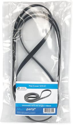 Poly-V snaar 1975H7 met ribbels | Aandrijfsnaar o.a. voor wasmachine | Lengte 1975 mm met aan de binnenzijde 7 ribbels | O.a. geschikt voor AEG, Electrolux, Zanker en Zanussi | Multaparts® huismerk — thumbnail 3