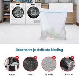 2 Stuks Wasmachine Netten - Grote Waszakken 60x80 cm (Dichtrits & Langdurig) — thumbnail 2