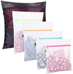 5-pack waszakken met rits - Waszak - waszakjes met rits - waszakjes met rits - Witte waszakken - Wasreisorganizer - Wasnetzakken - Bescherm uw wasmachine en kleding — thumbnail 1