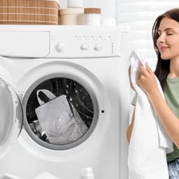 4 stuks - Waszakken - Netwaszakken voor wasmachine - Waszak met handvat - waszak - waszak voor wasgoed - waszak voor wasmachine - waszak voor delicate stoffen - reiswaszakken - wit - 30*20 cm , 40*30 cm , 50*40 cm , 60*50 cm — thumbnail 3