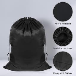 2 Stks Reizen Waszak voor Vuile Kleding - Grote Waszak 61 cm x 81 cm - Dubbele Trekkoord Organizer Tas - Thuis Kamp College Dorm Organisatie . — thumbnail 5