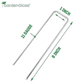 Anti-Roest Stalen Grondankers - 25 Stuks, 150mm Lang, Voor Tuinslangen en Grondbedekking — thumbnail 2