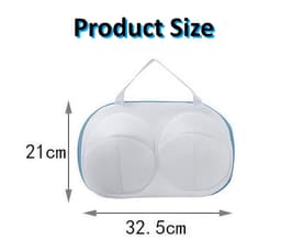 4 stuks - Dames BH-waszak - BH-tas - BH-waszak - Waszak van mesh - Ritssluiting - Dubbele laag stretch mesh - Anti-deformatie - Fijne mesh - 32,5 x 21 cm - Blauw - Wasmachinebestendig — thumbnail 5