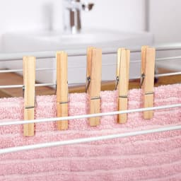 Wasknijpers Bamboe 100 stuks - Set - Wasgoedknijpers - Knijpers voor Wasrek - Laundry — thumbnail 5