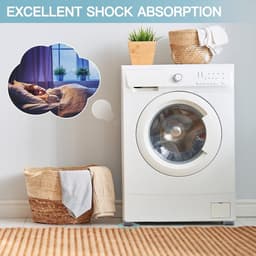 Wasmachine Voeten - Meubelverhogers - Apparaten Verhogen - Stapelbaar Ontwerp - 4 cm Hoog - Grijs — thumbnail 2