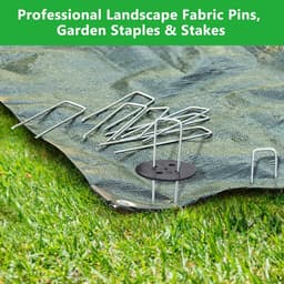 Unyqoos® Set van 50 stevige stalen U-vormige haringen voor tuin en landschap — thumbnail 3