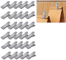 Wasknijpers - wasknijpers klein - Knijpers - handdoekclips - 30 stuks - Handdoekknijpers - sokken clips - sokkenclips - wasknijpers rvs - rvs wasknijpers - 5.5*2.5cm - Grijs — thumbnail 1