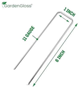 Anti-Roest Stalen Grondankers - 25 Stuks, 150mm Lang, Voor Tuinslangen en Grondbedekking — thumbnail 3