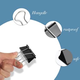 Grote en extra grote bindmiddelclips 48 stuks - 2 inch en 1,6 inch — thumbnail 2