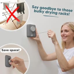 Retractable Clothesline for Indoor and Outdoor Use - Extendable 4.2m Drying Rack — thumbnail 2