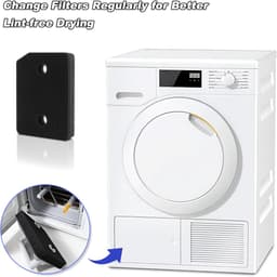 4 stuks- Droger Filter Sponsfilter - voor Miele 9164761 Warmtepompdroger - 207 x 157 x 30 mm Droger Pluizenfilter Sponsfilter - voor Wasdrogers - Basisfilter - mat zwart — thumbnail 4