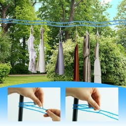 Cosensi - Antislip Waslijn Set met Wasknijpers voor Camping en Outdoor Gebruik — thumbnail 4