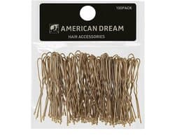 100x Blond Golfvormige Haarspelden - 5 cm - Professionele Klemmen voor Opsteken