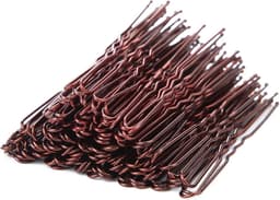100x Grote U-vormige Haarspelden 7 cm Bruin - Professionele Metalen Bobby Pins met Opbergdoos — thumbnail 1