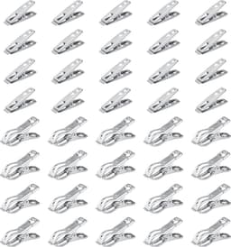 Stunq® 40 stuks roestvrijstalen wasknijpers, wasknijpers, klein, hartvormig ontwerp, wasknijpers voor strandlaken, winddichte wasknijpers voor sokken, handdoeken, kleding — thumbnail 1