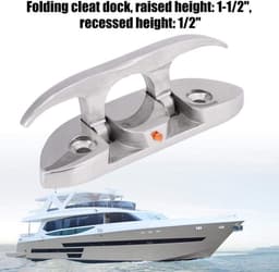 Opvouwbare Zeeboot Wig van Roestvrij Staal met 4-1/2 inch Lengte en Bevestiging voor Bootkikkers - Handig voor Onderweg — thumbnail 4