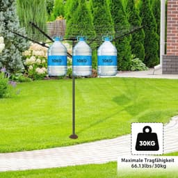 Droogmolen 4-armig met beschermhoes en 50 meter waslijn voor buiten — thumbnail 3